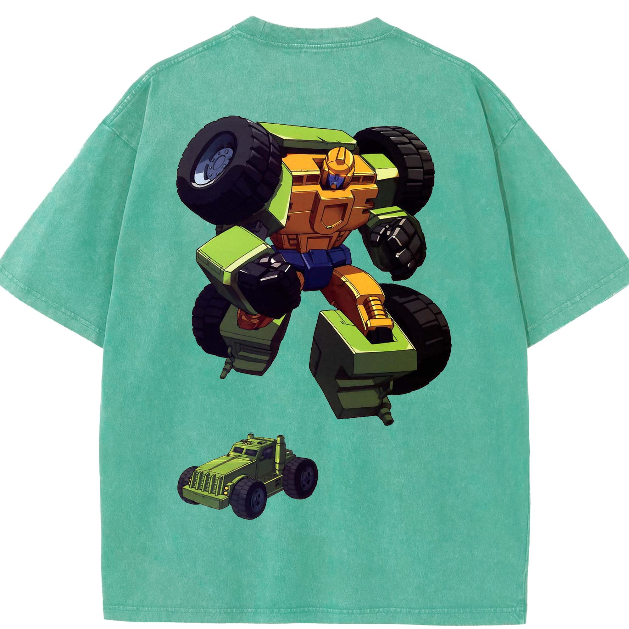 （画像用）  綿100% ヴィンテージ風 半袖Tシャツ（背面プリント）